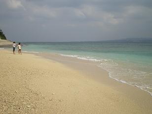 青い空、青い海、白い砂
