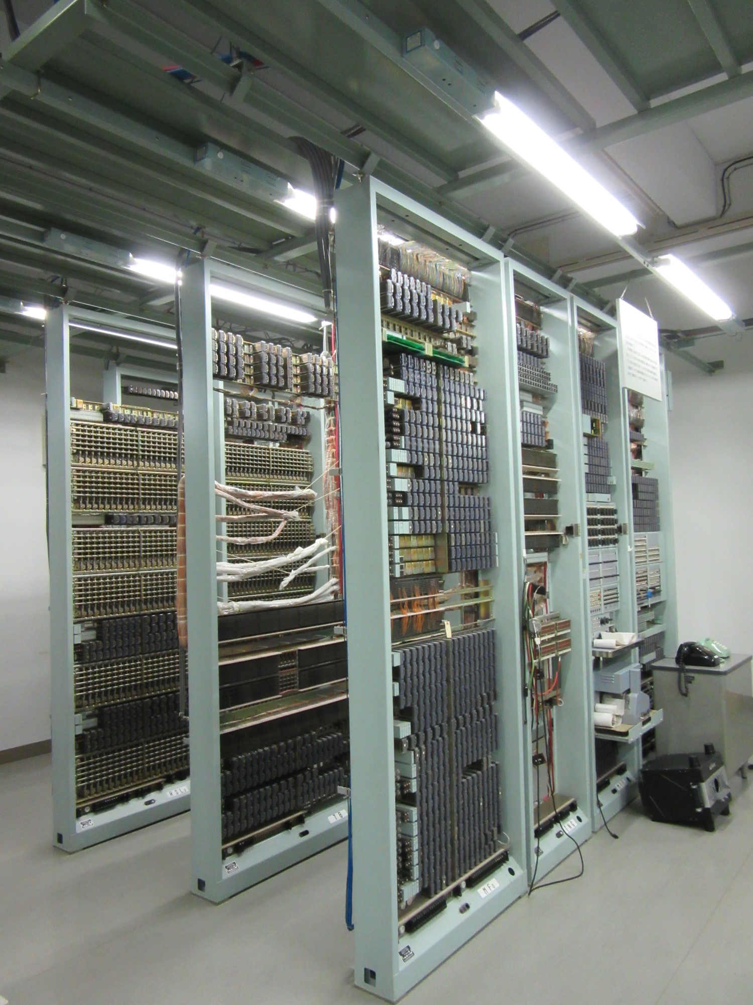 展示されている交換機