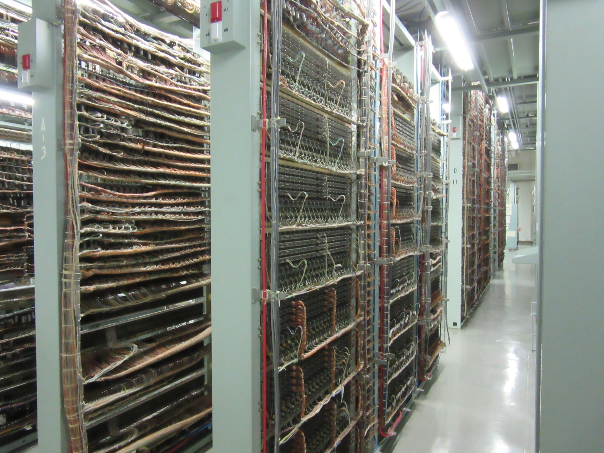 展示されている交換機