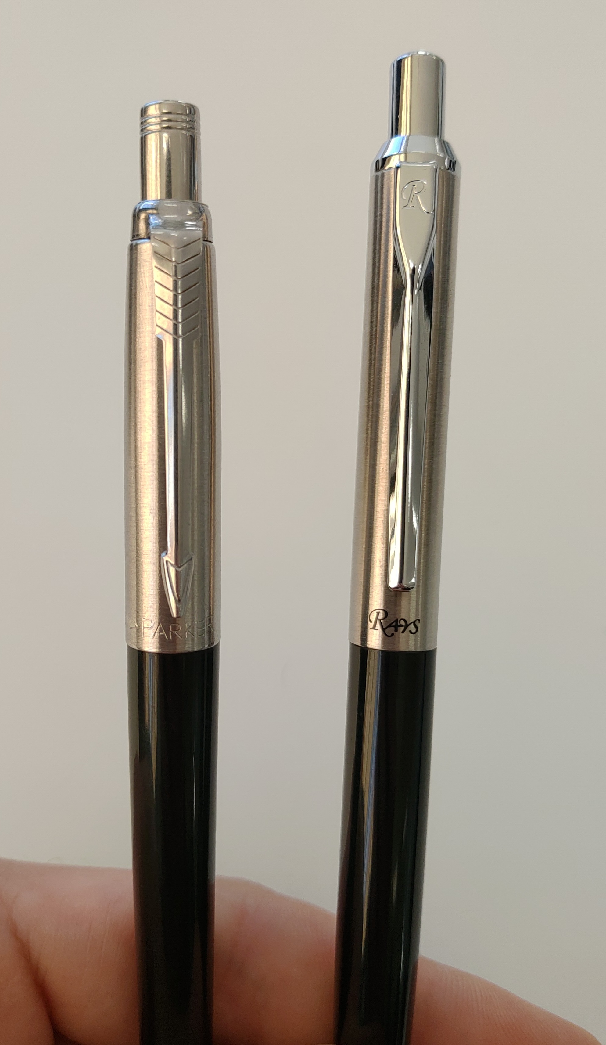 並べてみる。クリップ以外ほぼ同じ